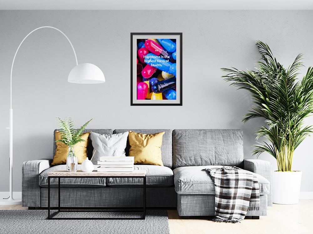 happiness-is-the-highest-form-of-health._1252021-Q14-D3-0-6964_1000_blackframed_wall_416